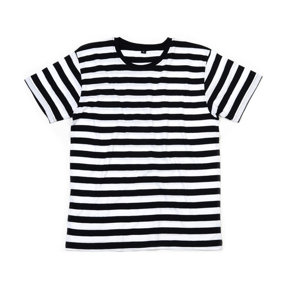 Mens black and white striped tee new arrivals